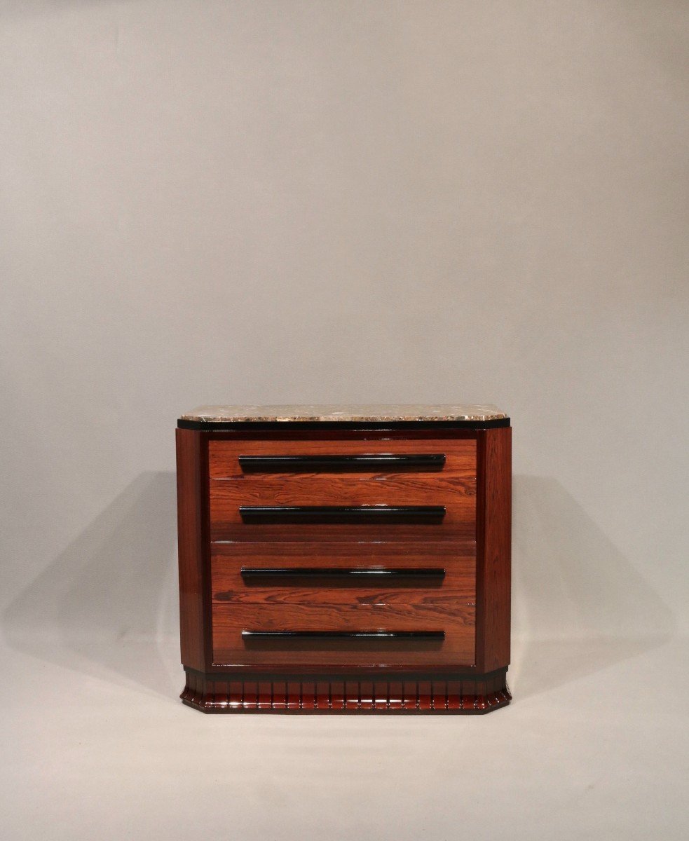 Art Deco Rosewood Chest Of Drawers-photo-2