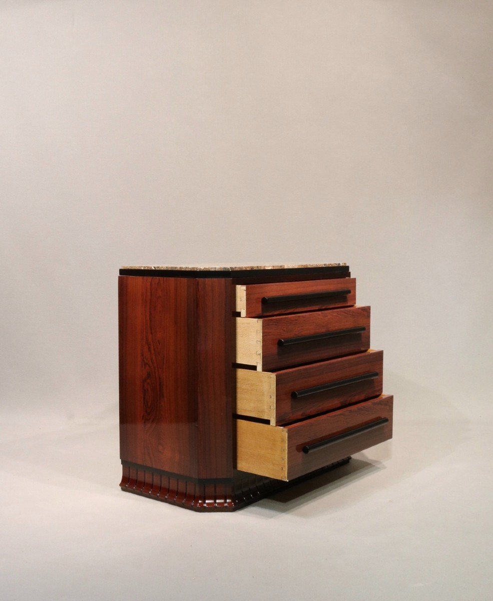 Art Deco Rosewood Chest Of Drawers-photo-3