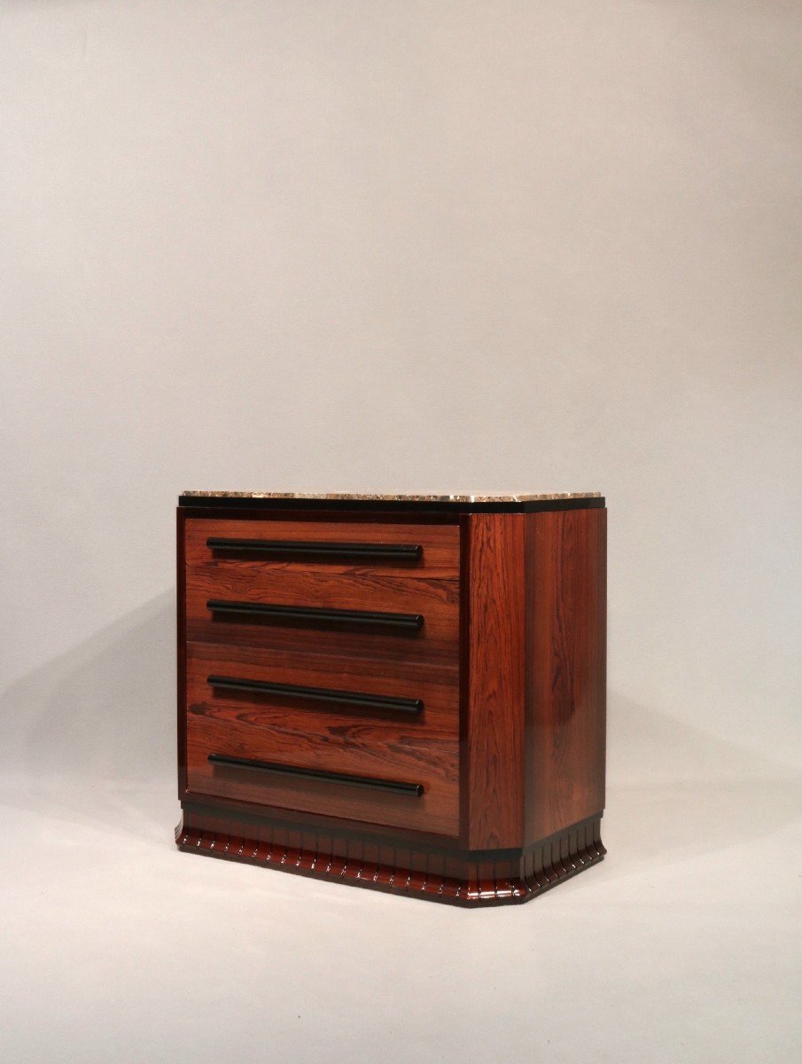 Art Deco Rosewood Chest Of Drawers-photo-4