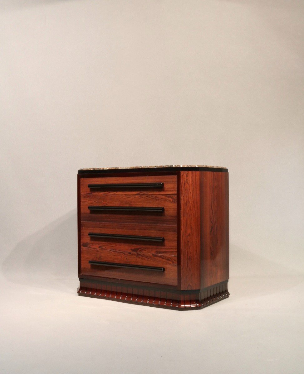 Art Deco Rosewood Chest Of Drawers-photo-1