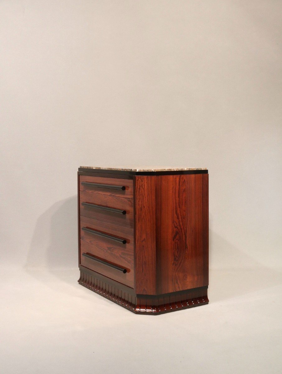 Art Deco Rosewood Chest Of Drawers-photo-2