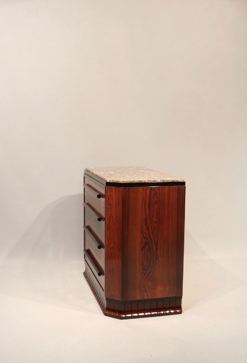 Art Deco Rosewood Chest Of Drawers-photo-4