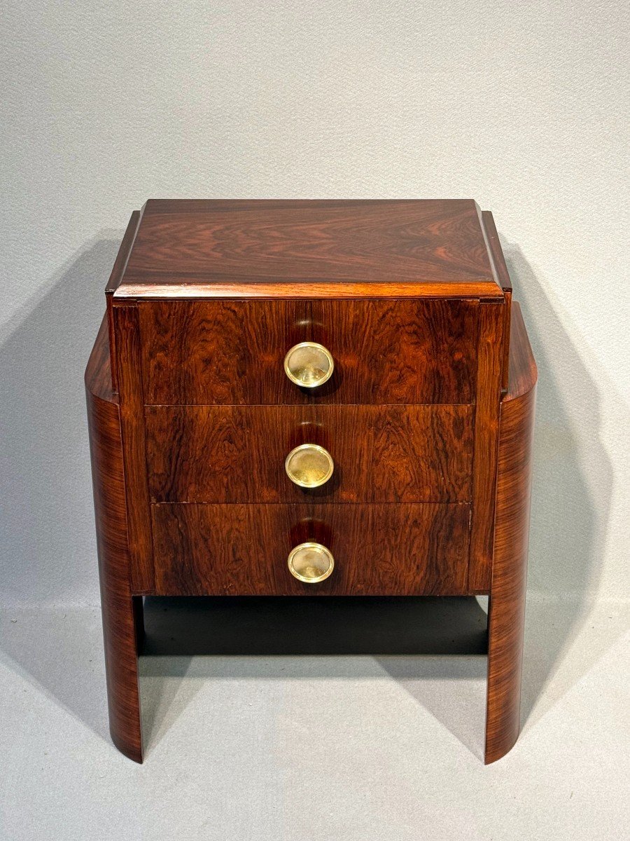 Art Deco Rosewood Chest Of Drawers-photo-3