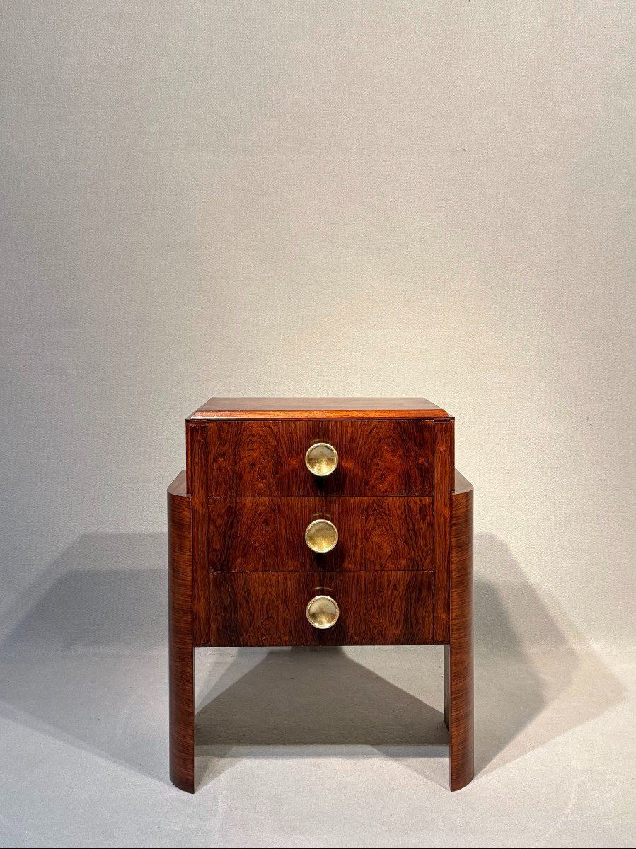 Art Deco Rosewood Chest Of Drawers-photo-4
