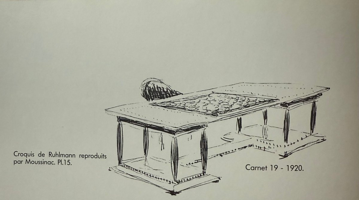Bureau de style Art déco esprit Jacques Emile Ruhlmann-photo-4