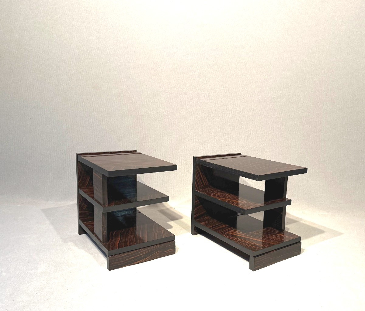 Paire de chevets, bouts de canapé Art déco-photo-1