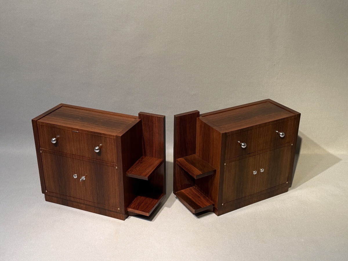 Paire Chevets Art déco-photo-2