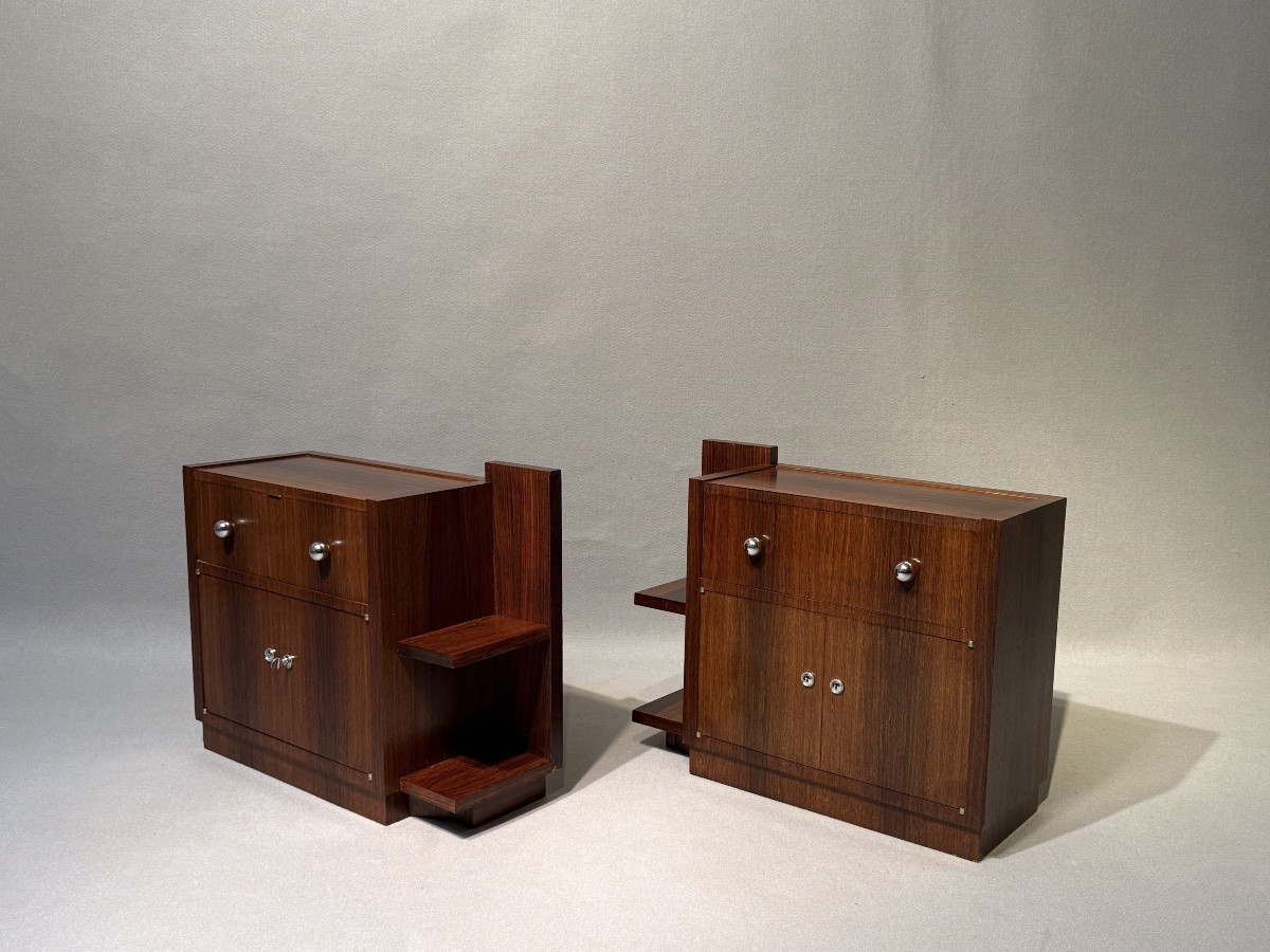 Paire Chevets Art déco-photo-3