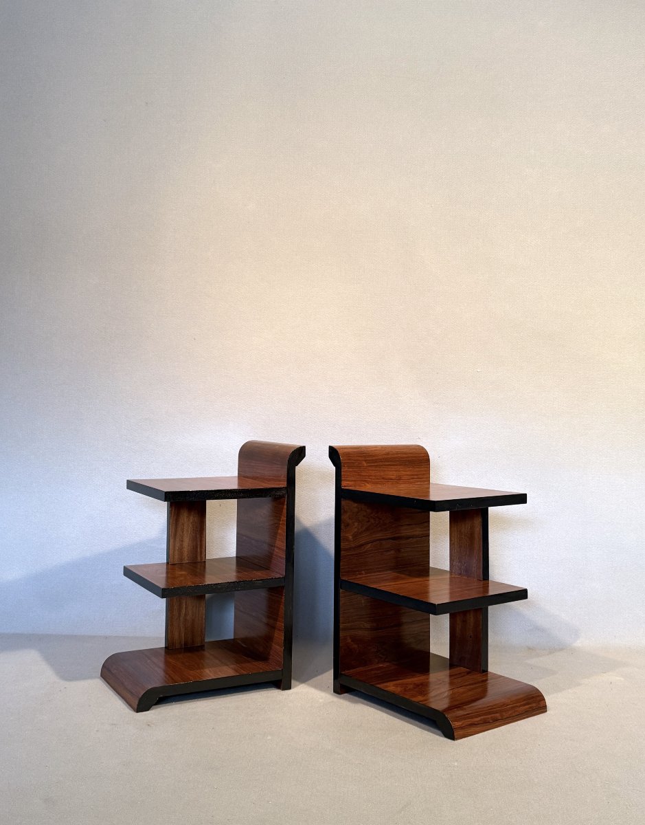 Pair Of Art Deco Nightstands-photo-2