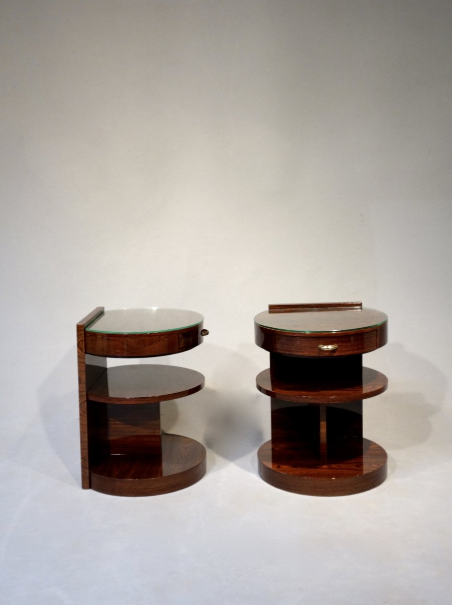 Paire De Table De Chevets Art Déco De Michel Dufet
