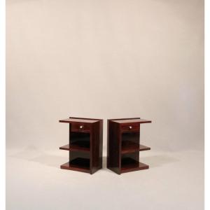 Pair Of Art Deco Rosewood Nightstands