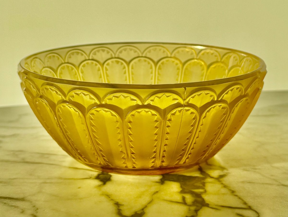 René Lalique Vide Poches Bol Modele Jaffa Couleur Rare Diam: 13cm Tres Bel Etat époque art deco-photo-2