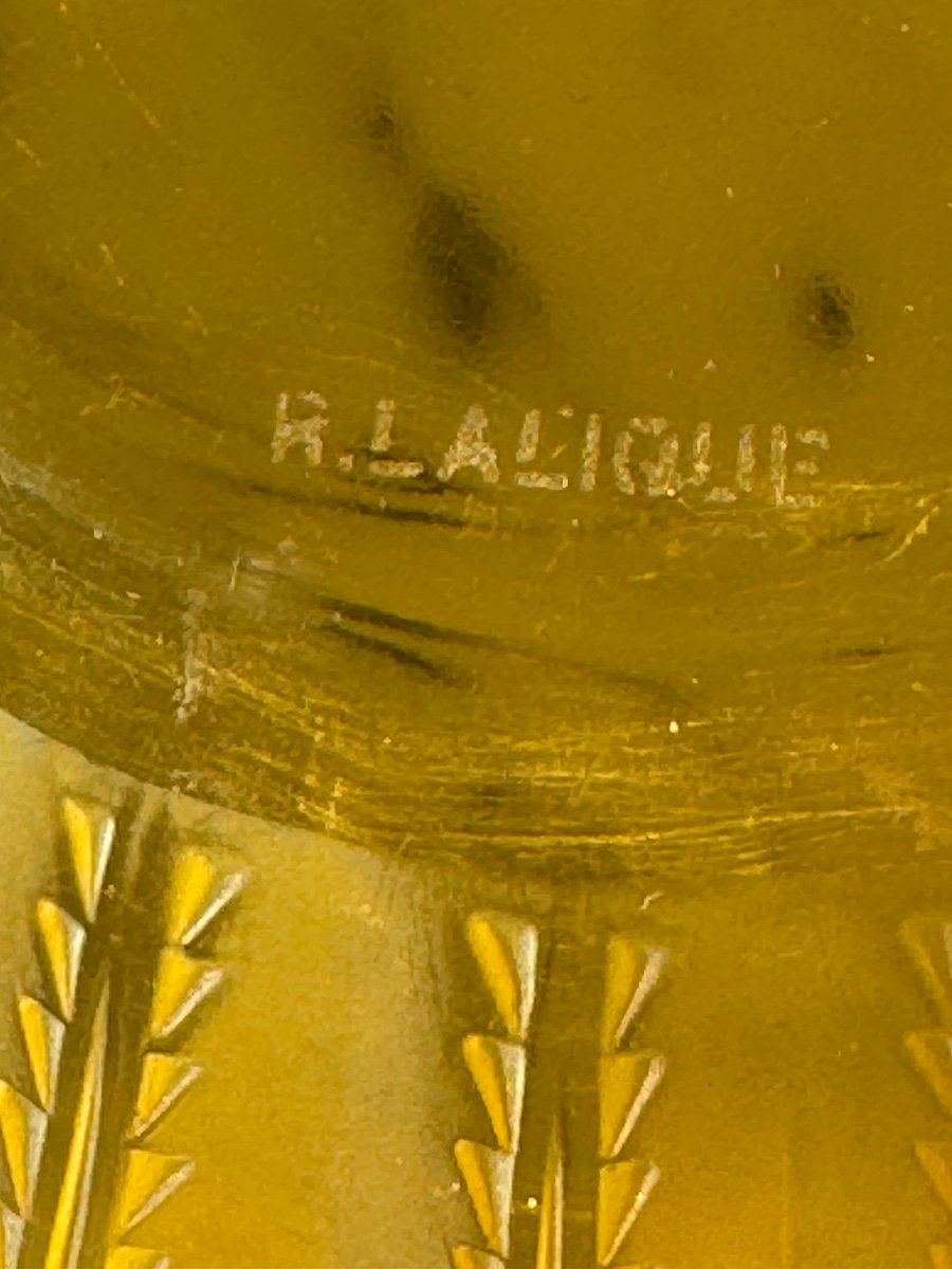 René Lalique Vide Poches Bol Modele Jaffa Couleur Rare Diam: 13cm Tres Bel Etat époque art deco-photo-3
