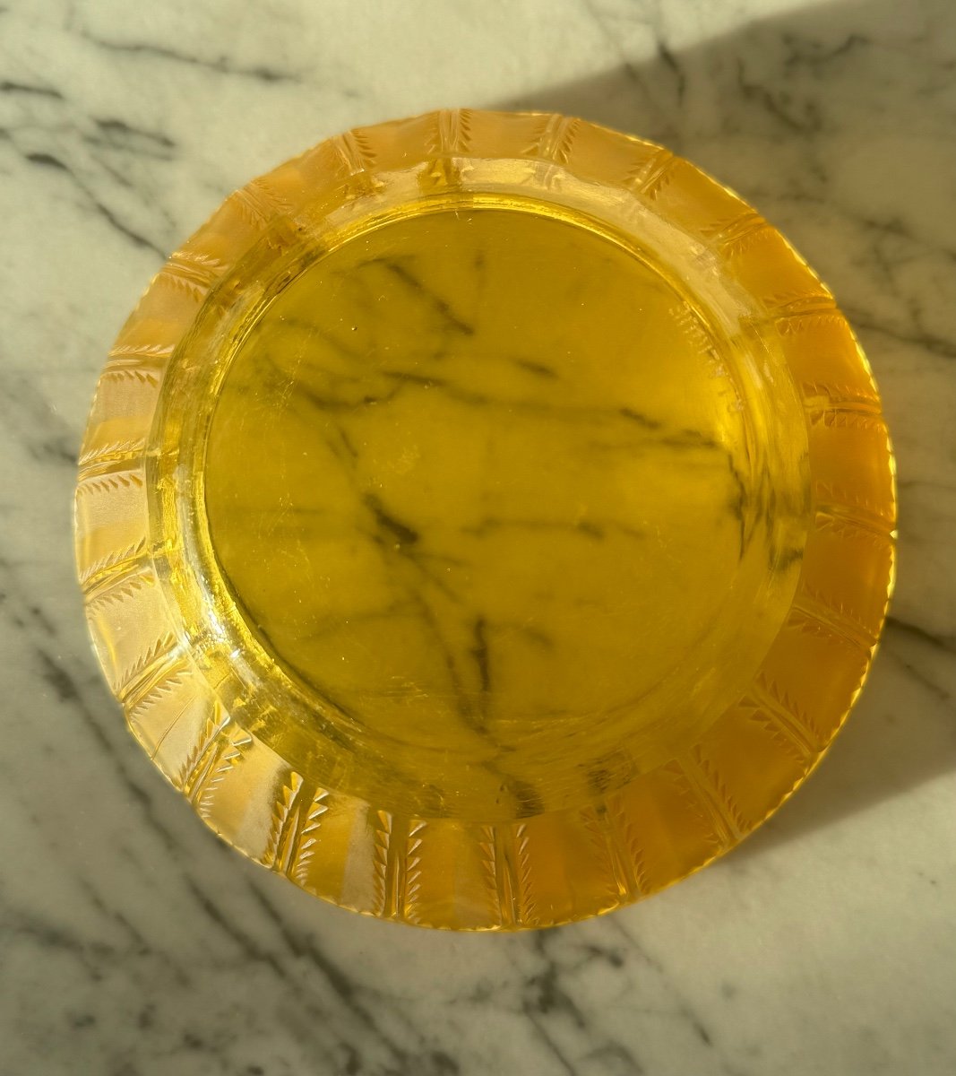 René Lalique Vide Poches Bol Modele Jaffa Couleur Rare Diam: 13cm Tres Bel Etat époque art deco-photo-3