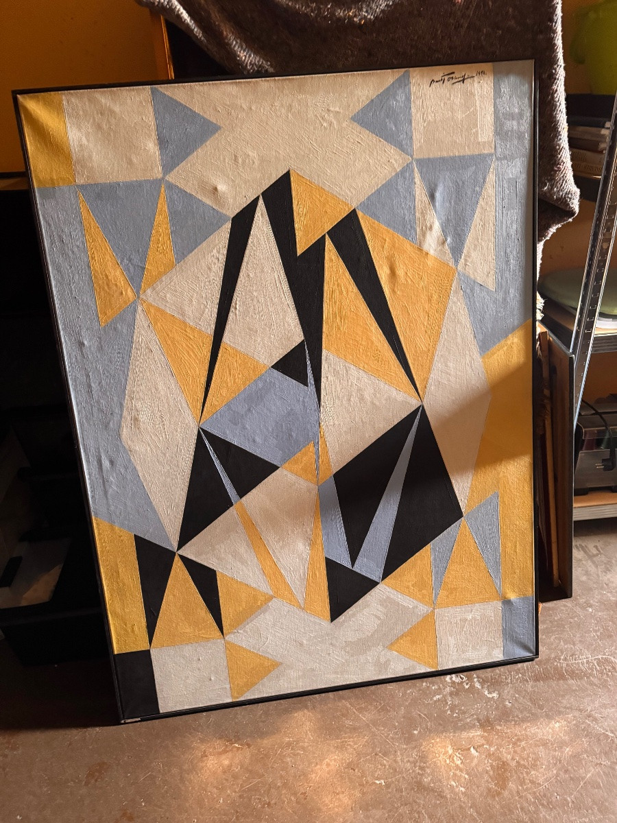 BERTIL ÖHLUND   GRANDE HUILE SUR TOILE   DATÉ 1956-photo-2