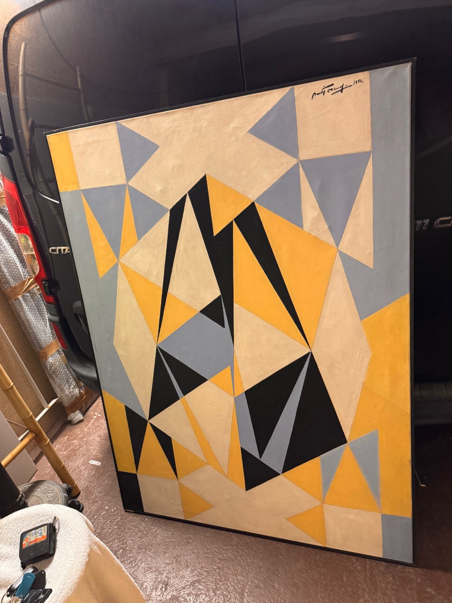 BERTIL ÖHLUND   GRANDE HUILE SUR TOILE   DATÉ 1956-photo-6