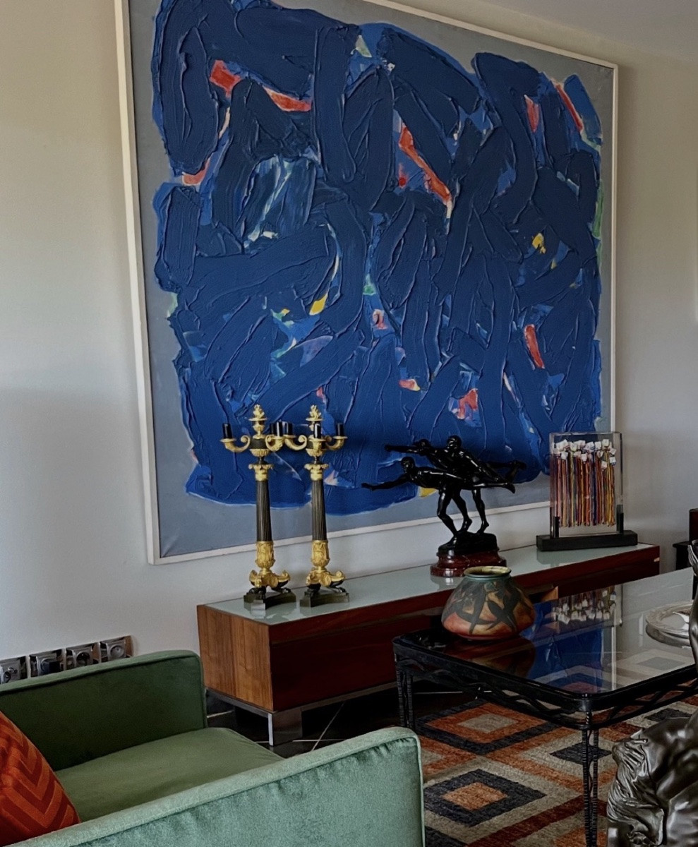 Georges Ferrato Born In 1949 Very Large Oil On Canvas -photo-3