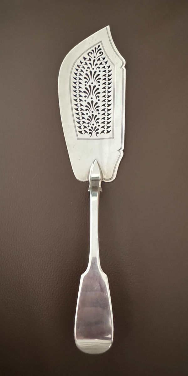 Fish Spoon (pie Spoon?) Solid Silver, English, 30 Cm, Uniplat-photo-3