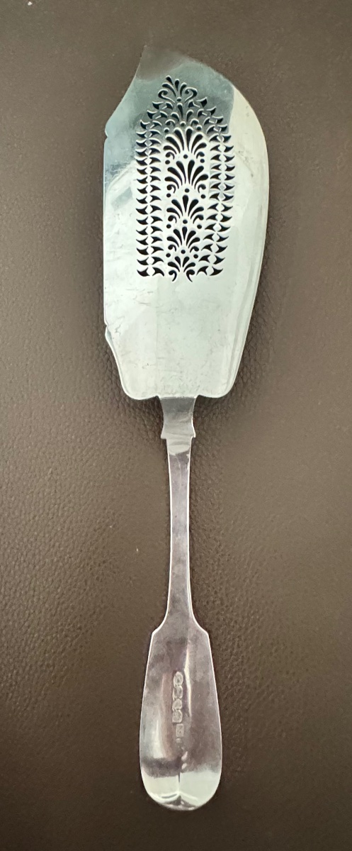 Fish Spoon (pie Spoon?) Solid Silver, English, 30 Cm, Uniplat-photo-4