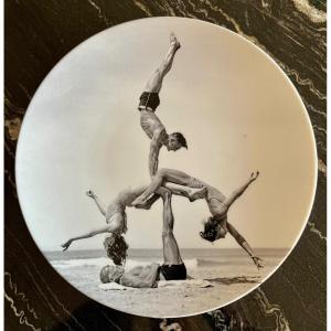 Jeff Koons Plat porcelaine  Bernardaud 26 Cm Diametre 