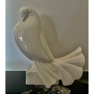 Adnet  pigeon  Ceramique  Epoque Art Deco 1930