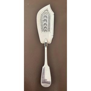 Fish Spoon (pie Spoon?) Solid Silver, English, 30 Cm, Uniplat