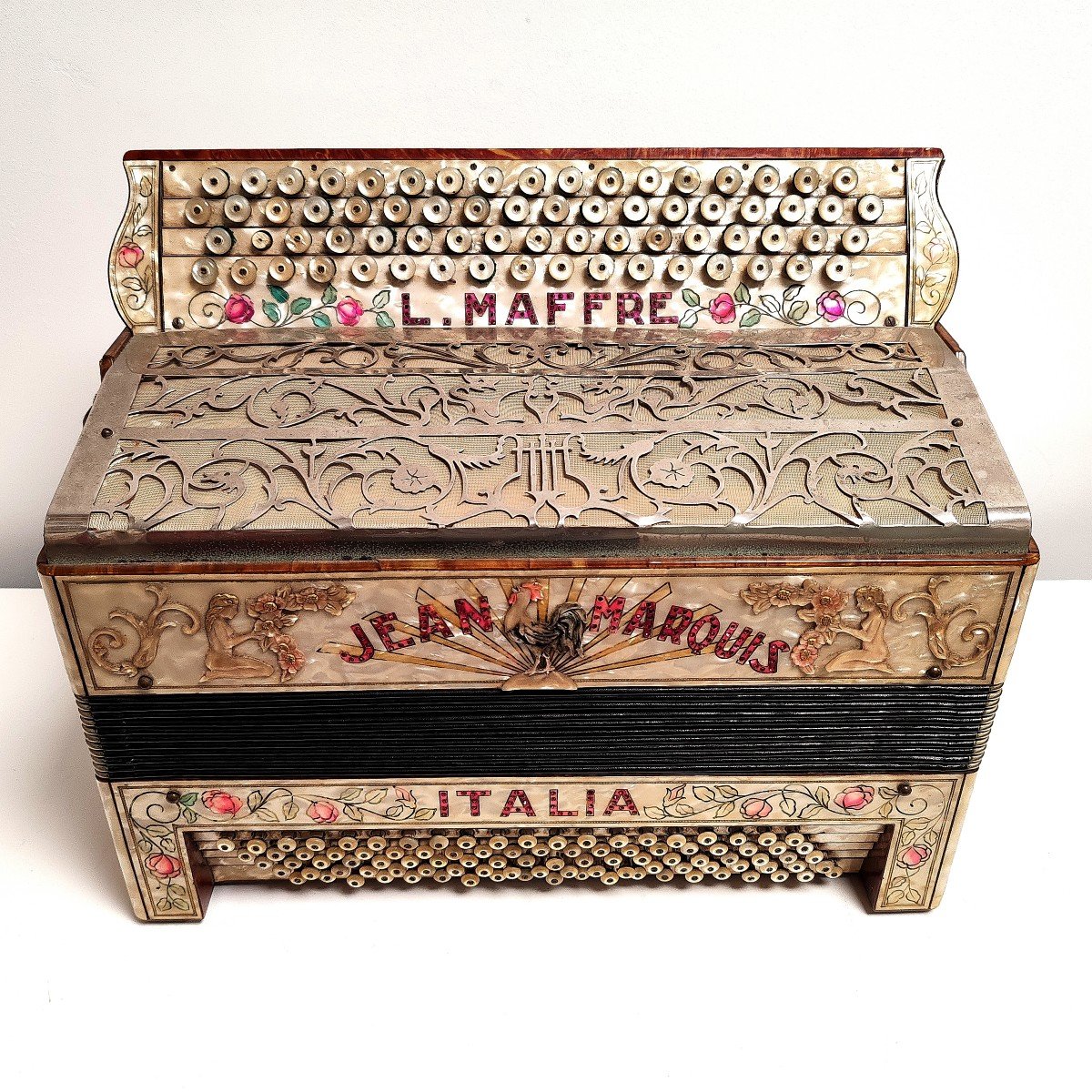 Italian Accordion 1934, Pearly Decoration.-photo-2