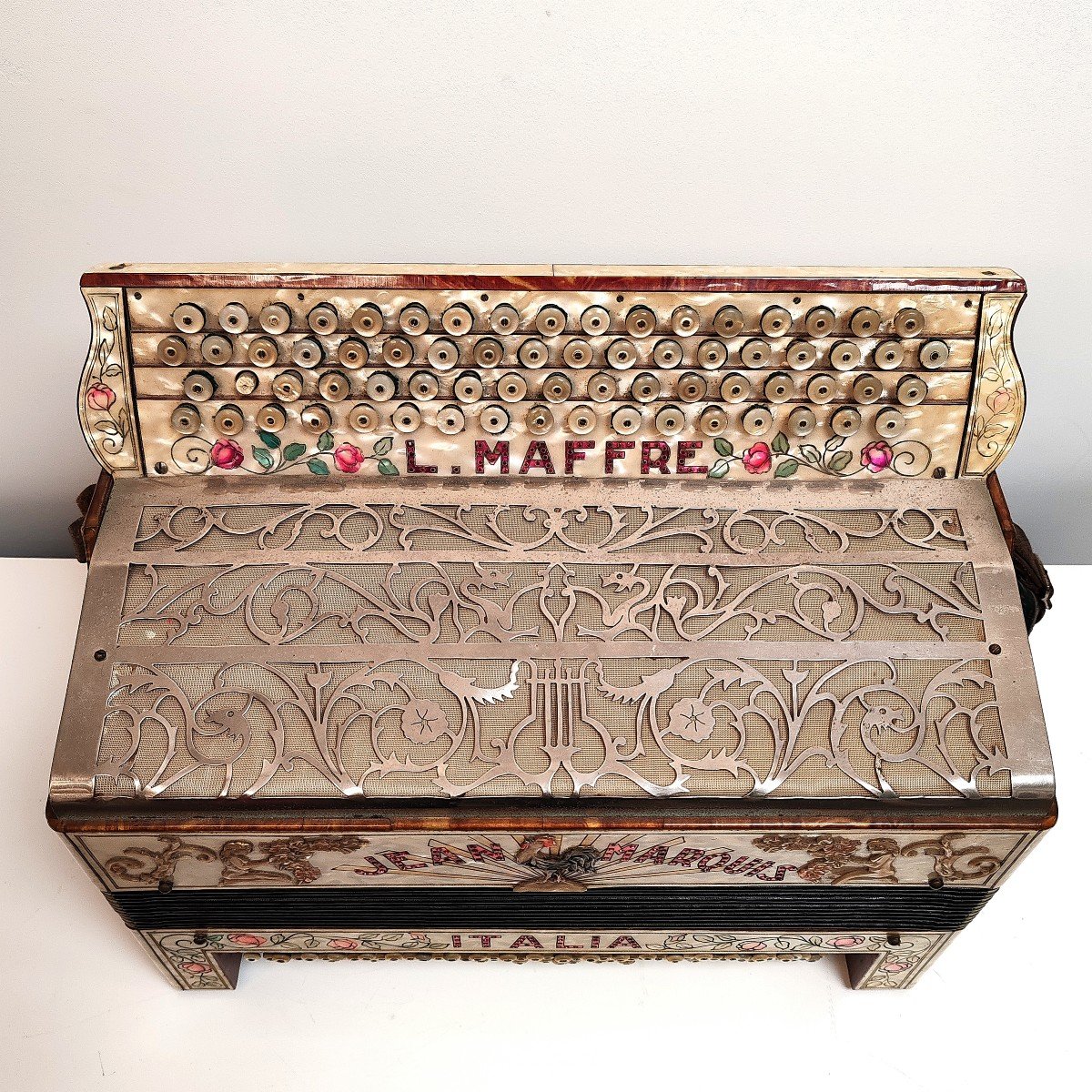 Italian Accordion 1934, Pearly Decoration.-photo-2