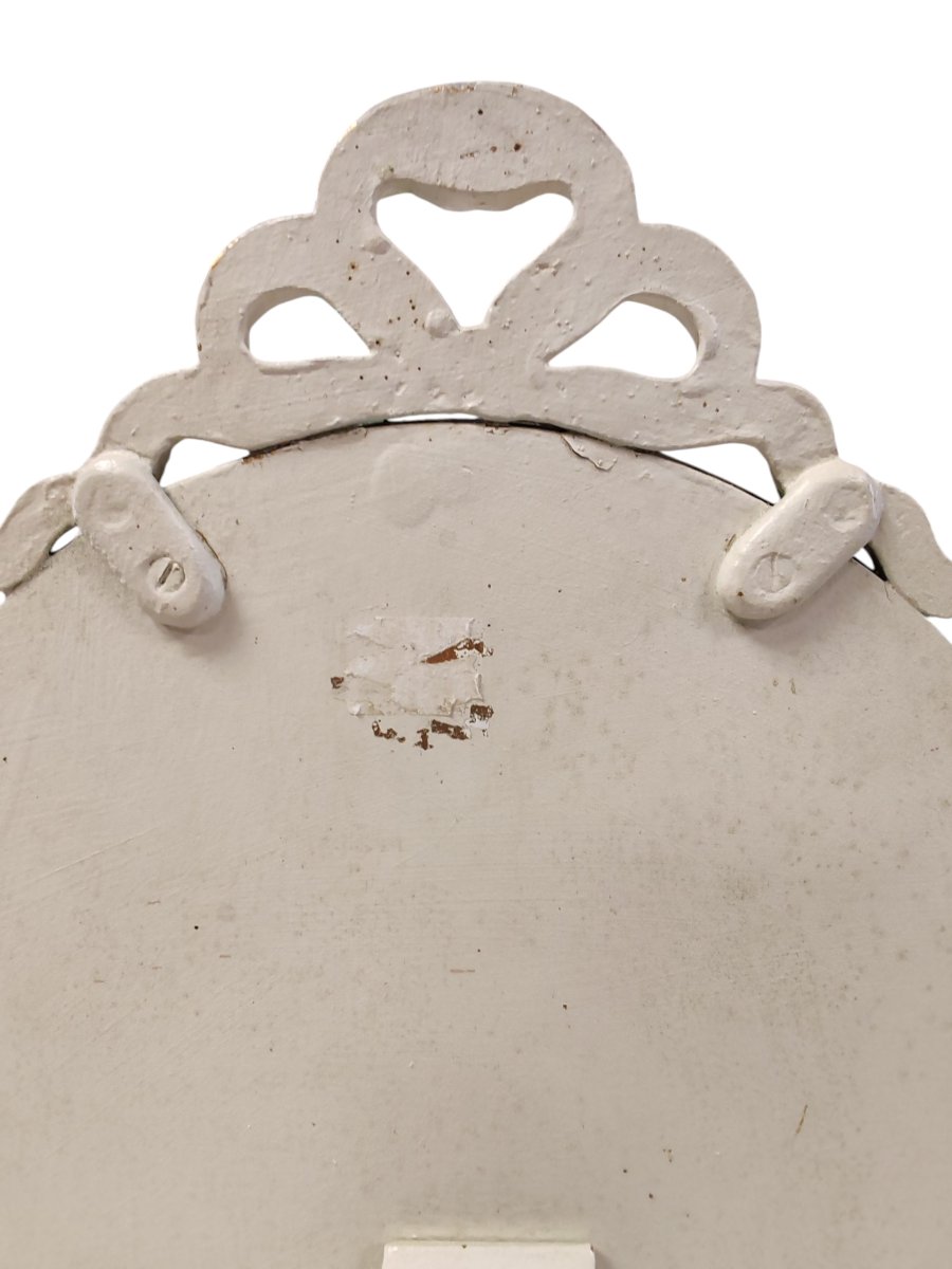 Miroir de table 1900  en bois laqué. -photo-2