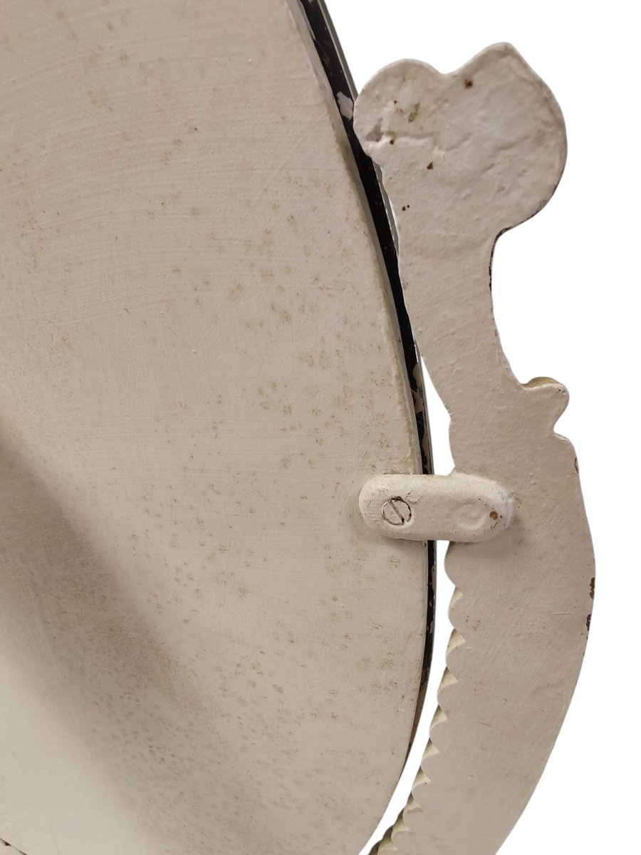 Miroir de table 1900  en bois laqué. -photo-3