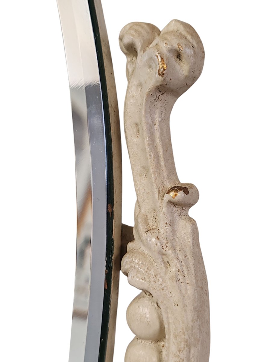 Miroir de table 1900  en bois laqué. -photo-5