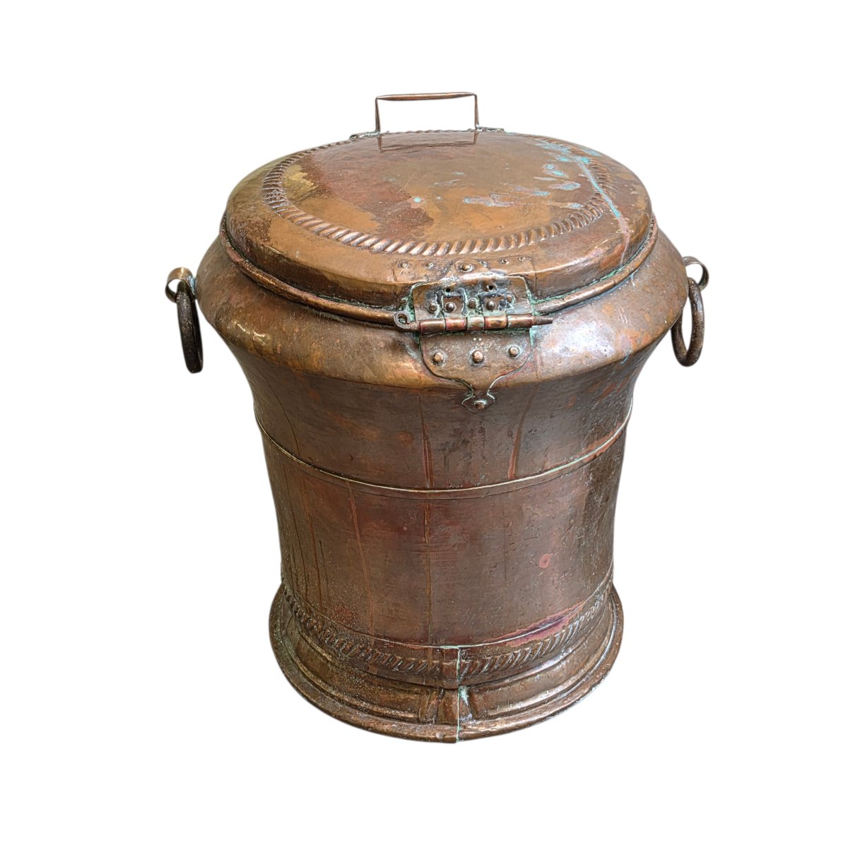 Réserve à eau potable en cuivre étamé – XVIIIᵉ siècle-photo-1