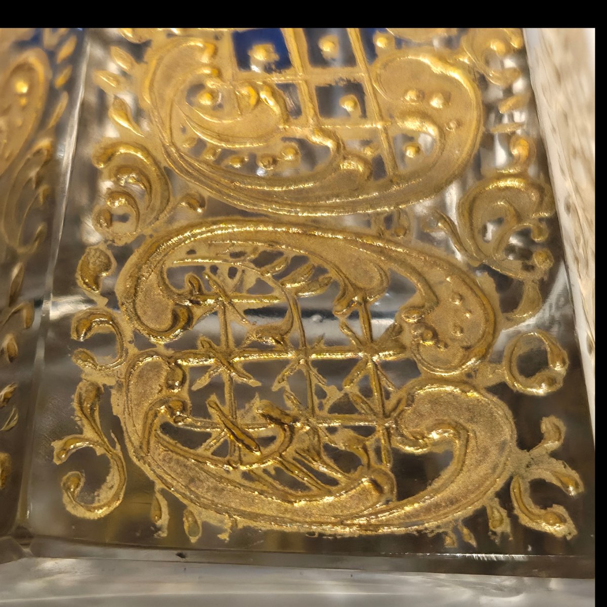 Carafe de service en cristal émaillé et doré – Bohême, XIXᵉ siècle-photo-7