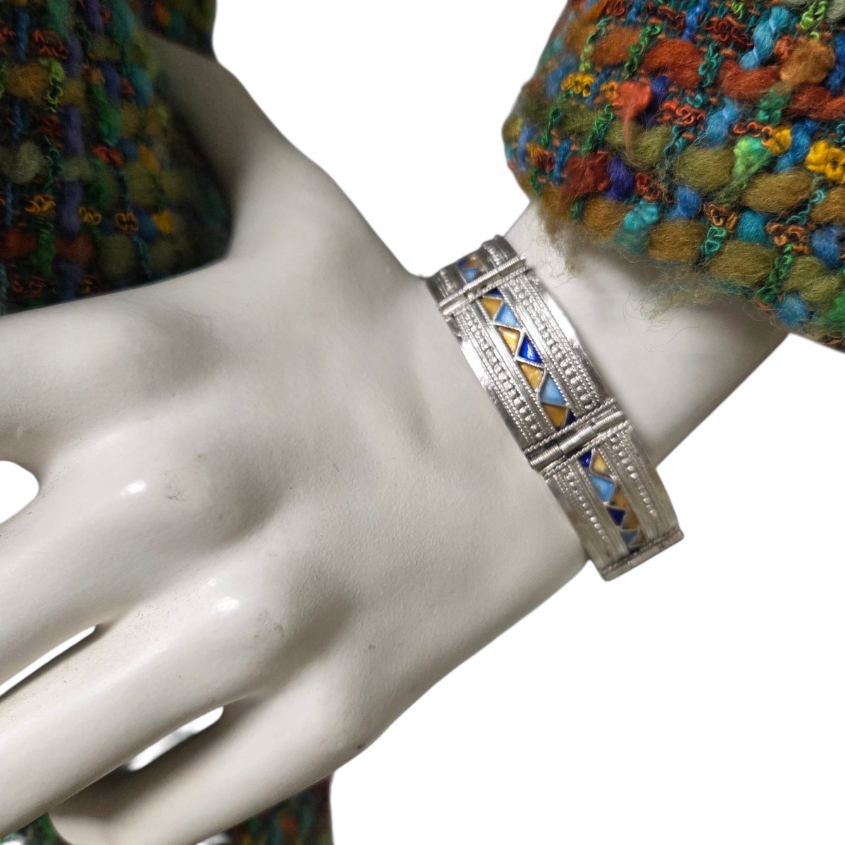 Bracelet kabyle ancien en argent – Fin XIXᵉ / début XXᵉ siècle-photo-2