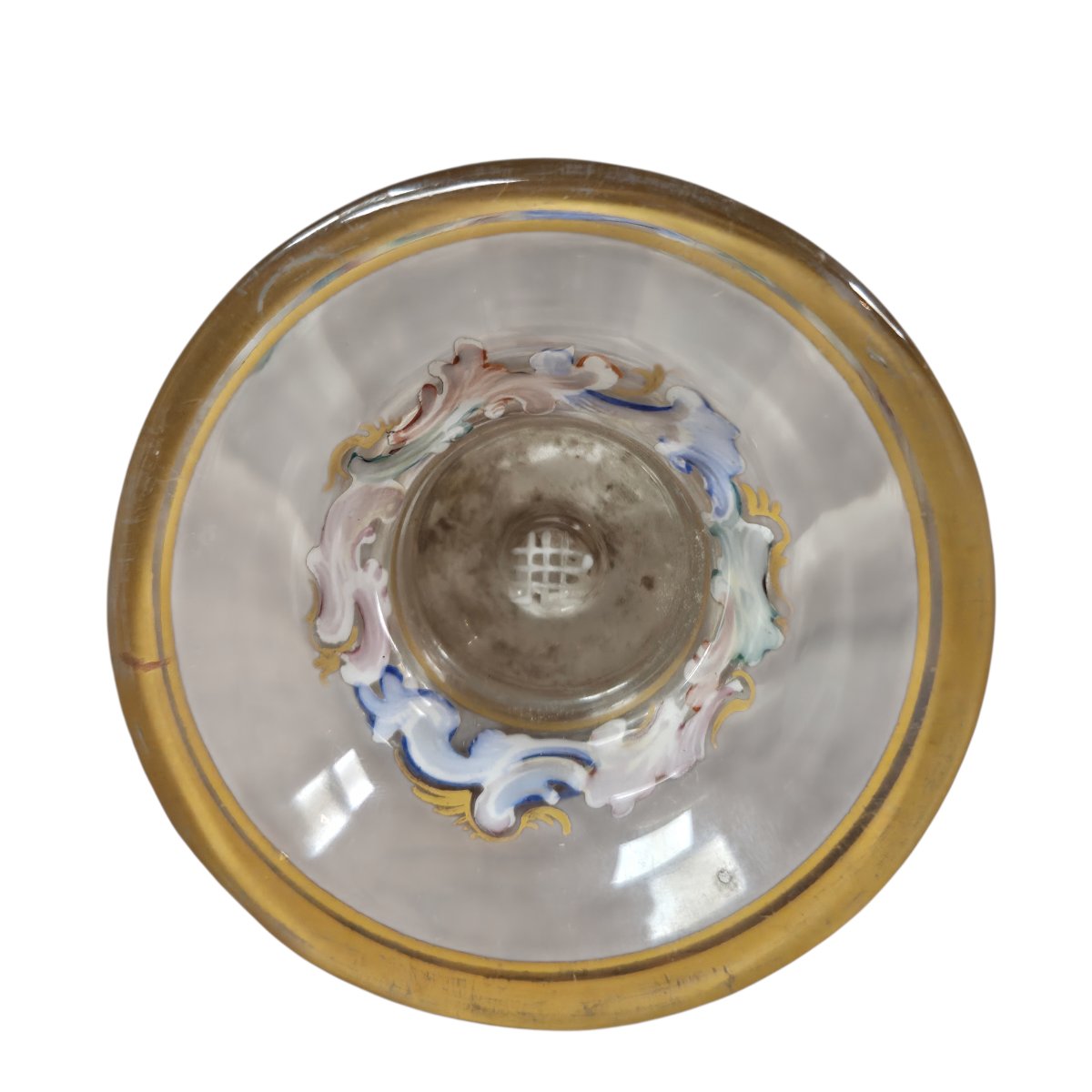 Small Antique Enameled Glass Vase – Vienna, Late 19th Century-photo-5