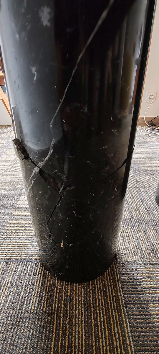 Important Colonnato Table In Black Marble – Mario Bellini-photo-2