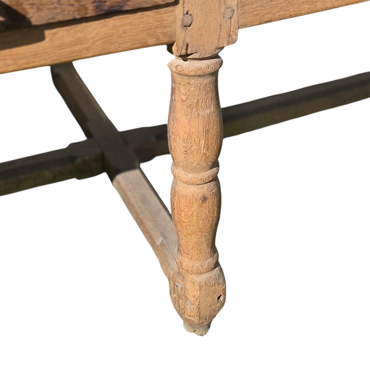 Large Antique Oak Draper's Table – Trade Table – 335 Cm-photo-5