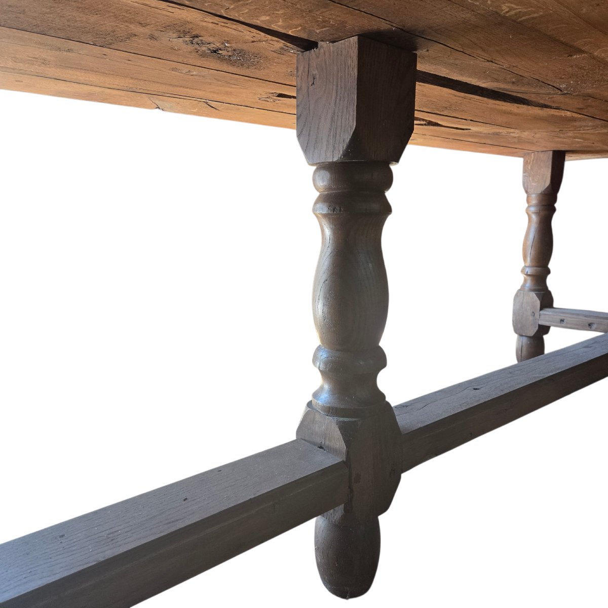 Grande table de style Louis XIII en chêne – 3,03 m-photo-4