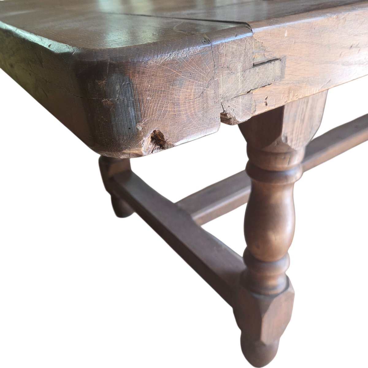 Grande table de style Louis XIII en chêne – 3,03 m-photo-6