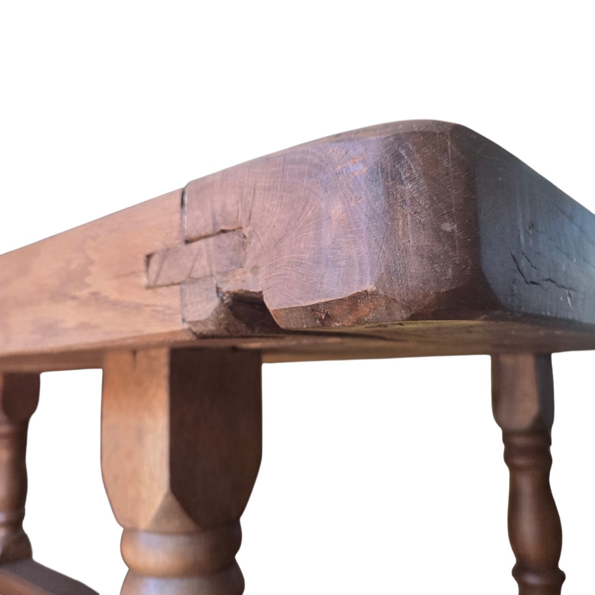 Grande table de style Louis XIII en chêne – 3,03 m-photo-8