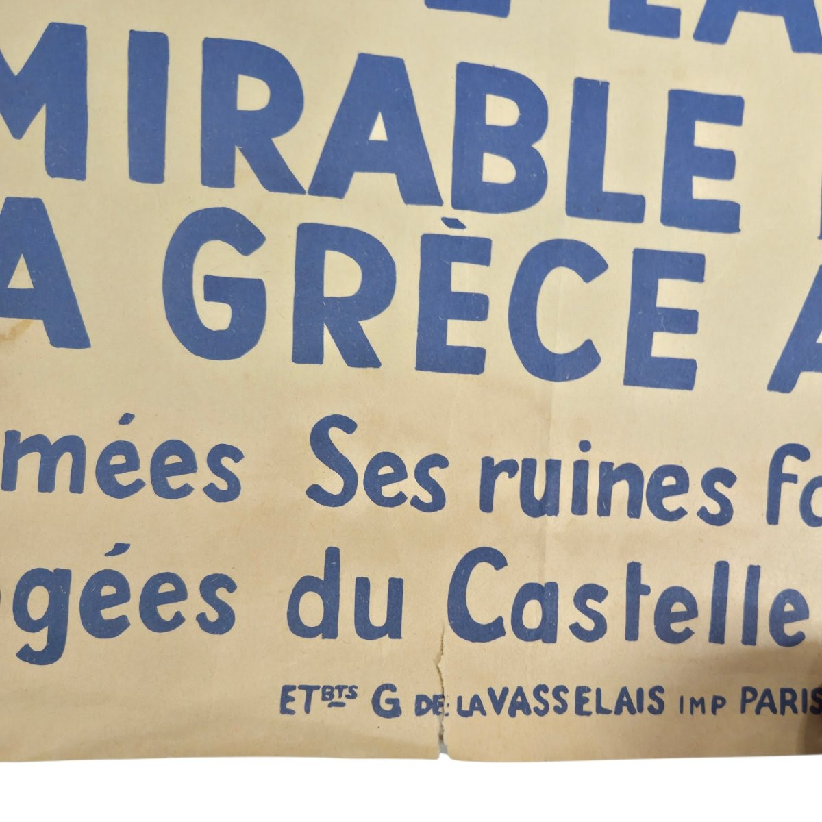 Affiche PLM Fontvieille – Alphonse Daudet – d’après Léo Lelée – tirage ancien – 99 x 61 cm-photo-6