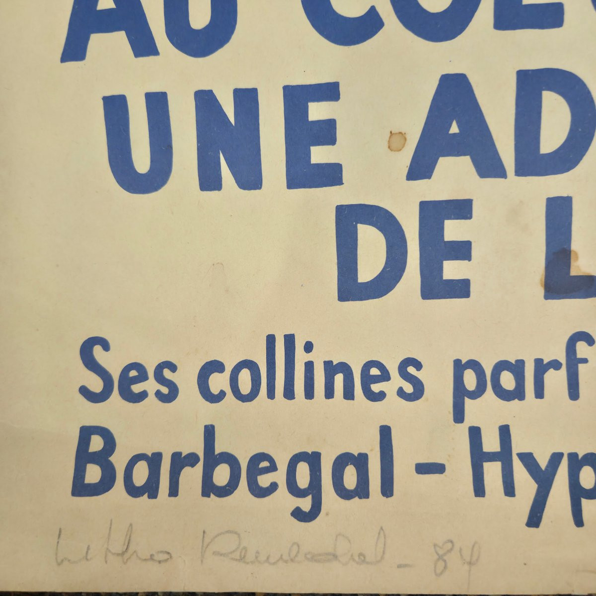 Affiche PLM Fontvieille – Alphonse Daudet – d’après Léo Lelée – tirage ancien – 99 x 61 cm-photo-7