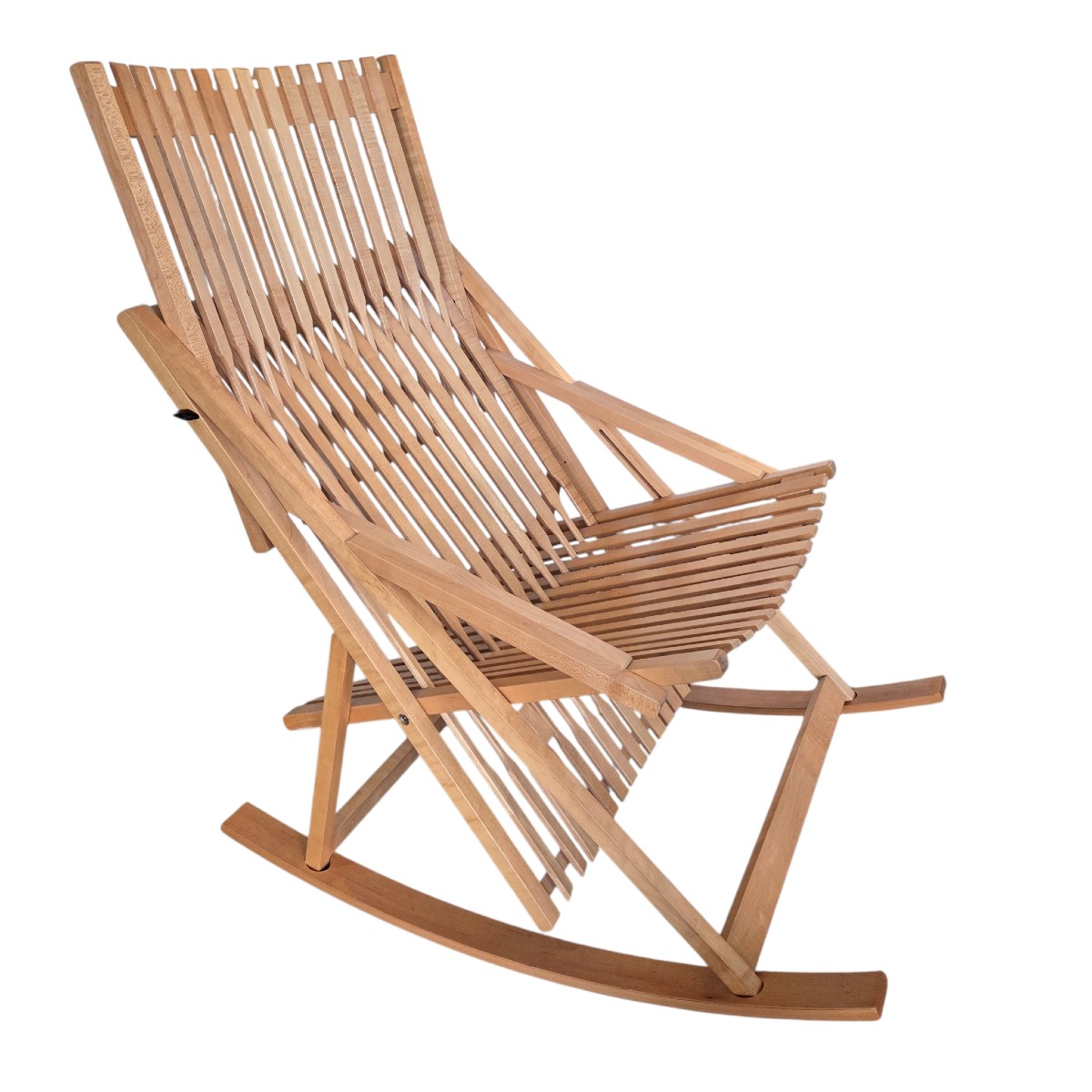 Jean-claude Duboys (1938-1999) - Rocking Chair Model A3 In Maple.-photo-2