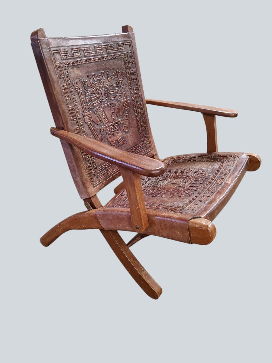 Fauteuil pliant Angel Pazmiño pour Muebles de Estilo – Équateur, années 1950-1960-photo-2