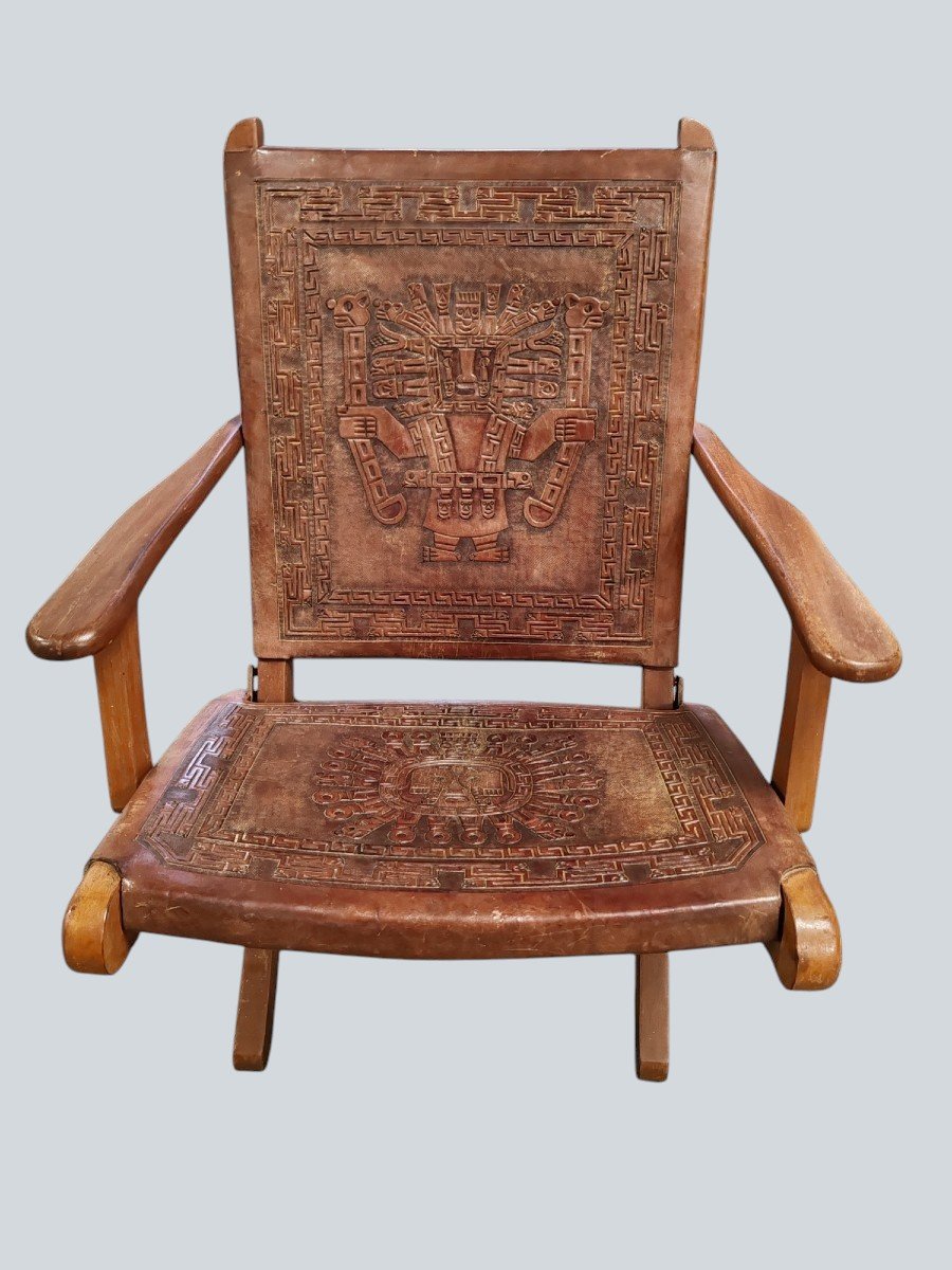 Fauteuil pliant Angel Pazmiño pour Muebles de Estilo – Équateur, années 1950-1960-photo-4
