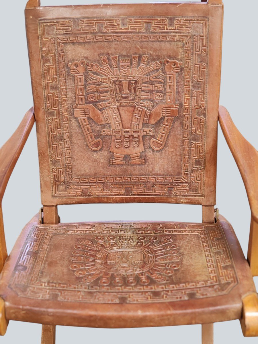Fauteuil pliant Angel Pazmiño pour Muebles de Estilo – Équateur, années 1950-1960-photo-1
