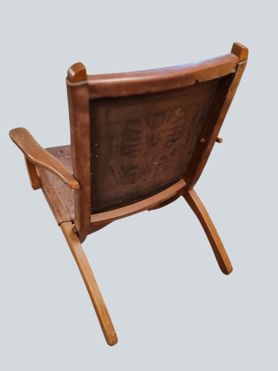 Fauteuil pliant Angel Pazmiño pour Muebles de Estilo – Équateur, années 1950-1960-photo-2