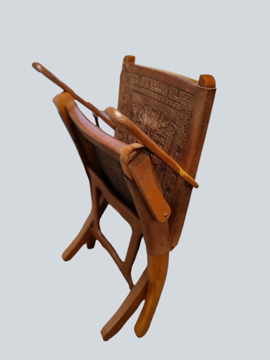 Fauteuil pliant Angel Pazmiño pour Muebles de Estilo – Équateur, années 1950-1960-photo-3