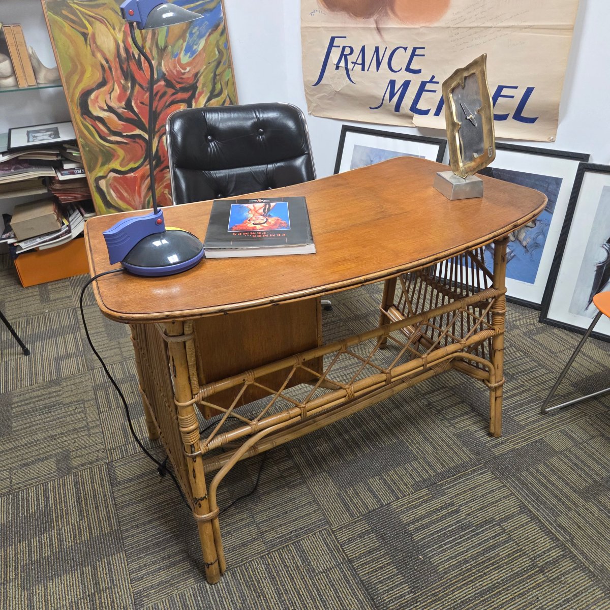 Rattan Desk  – Circa 1960–1970-photo-4
