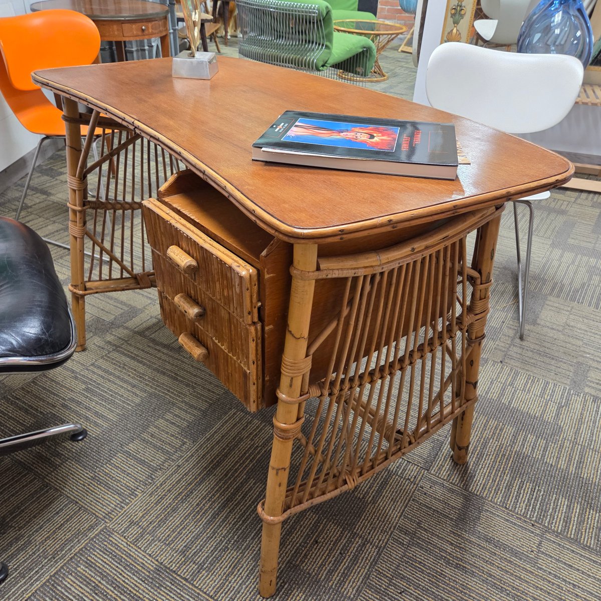 Rattan Desk  – Circa 1960–1970-photo-2